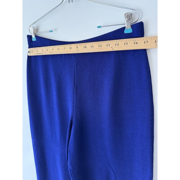 St.John Collection Pants Womens 14 Blue Santana Knit Straight Pull On Dress Pant - Picture 7 of 12
